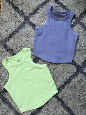 Nike One Dri Fit Lavender Racerback Crop Tank Top